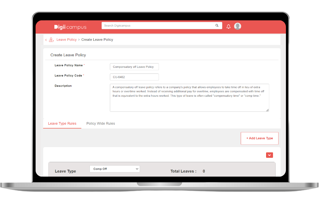 Leave Management System - Creation of Policy